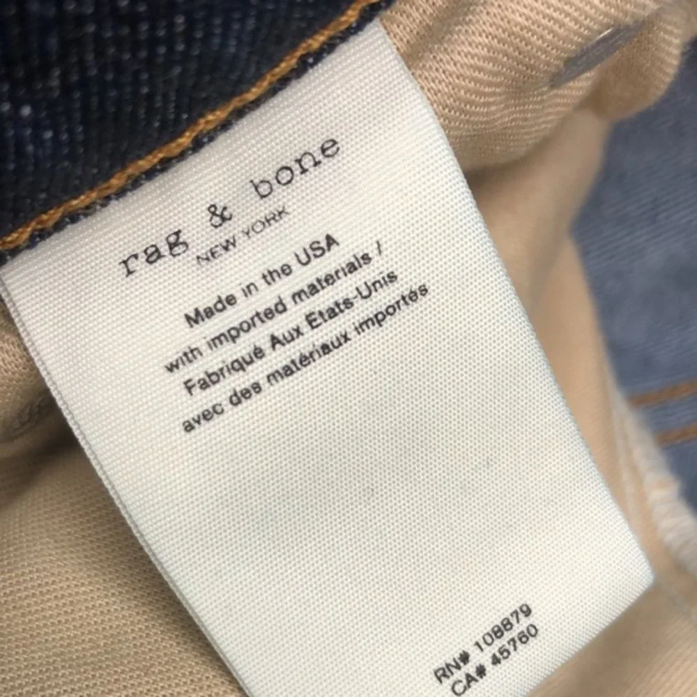 LIKE NEW RAG & BONE DRE STRAIGHT JEANS 24x30 MADE IN USA 🇺🇸